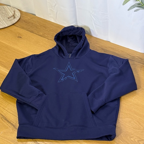 Kids NFL Dallas Cowboys Authentic Long Sleeve Navy Hoodie youth size XL (20) - Picture 5 of 5